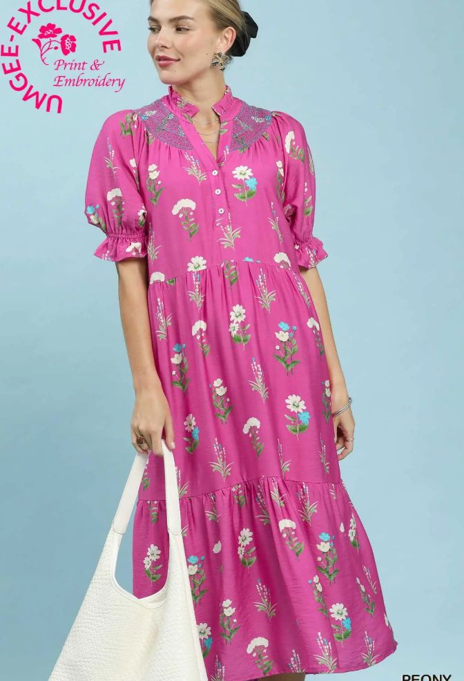 Ditsy Floral Dress, Peony
