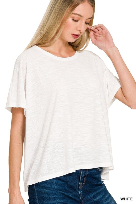 Slub Box Tee, White
