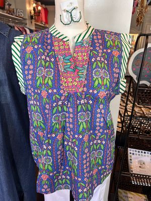 THML Blue Floral Top