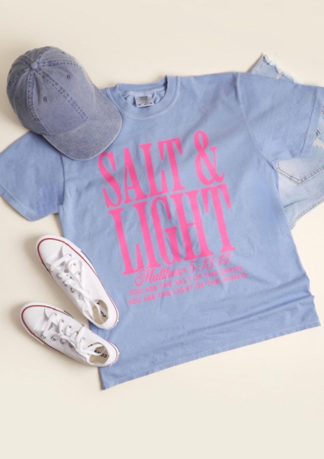 Salt and Light Tee, Blue