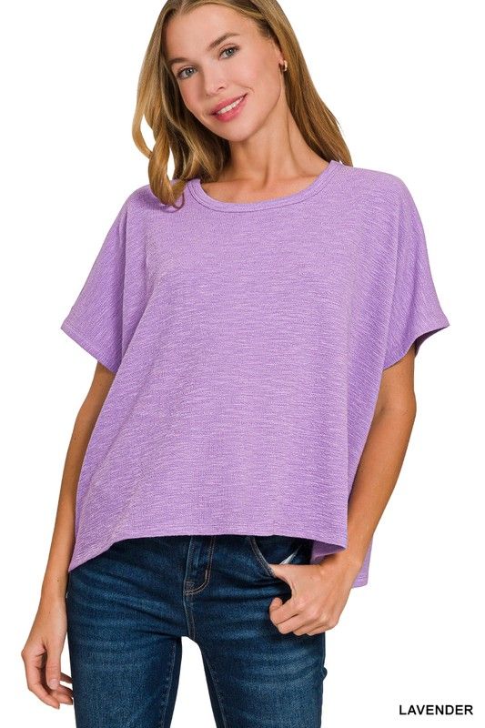 Slub Cotton Tee, Lavender