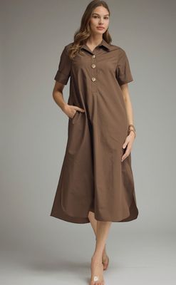 The Sutton Midi Dress, Brown