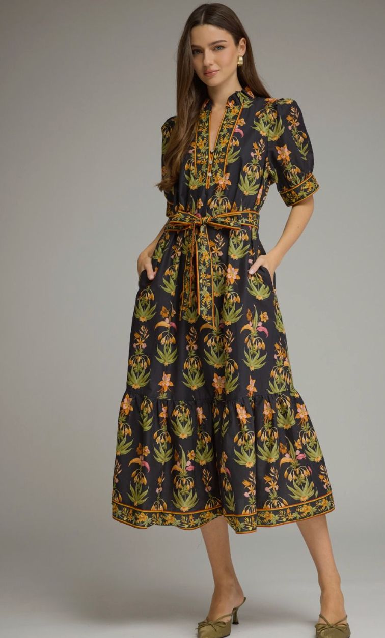 The Adelaide Floral Midi Dress