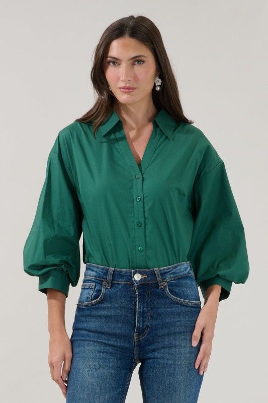 Chalet Button Down, Emerald