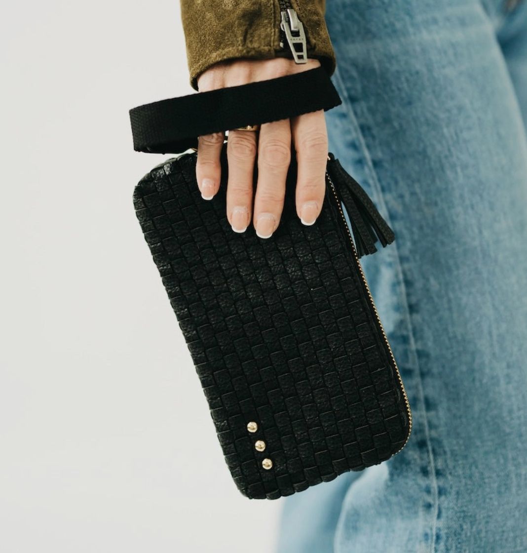 Emma Woven Clutch Wristlet