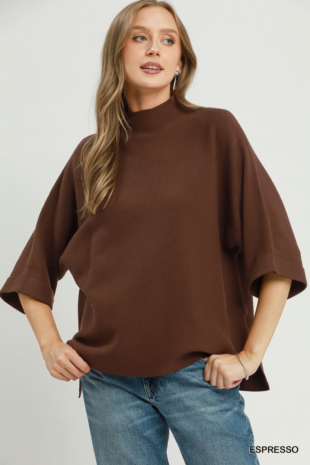 The Palmer Mock Neck Sweater, Espresso
