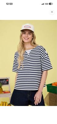 Striped Tee, Navy
