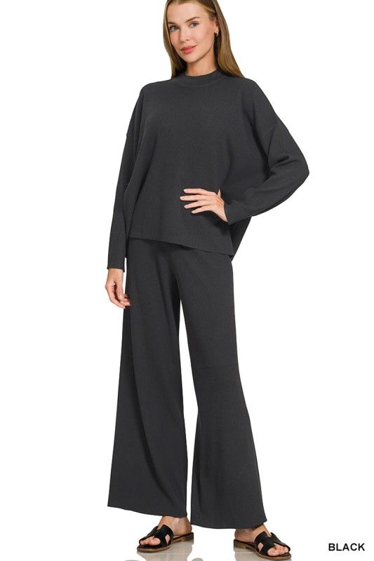The Simply Together Sweater Set, Black