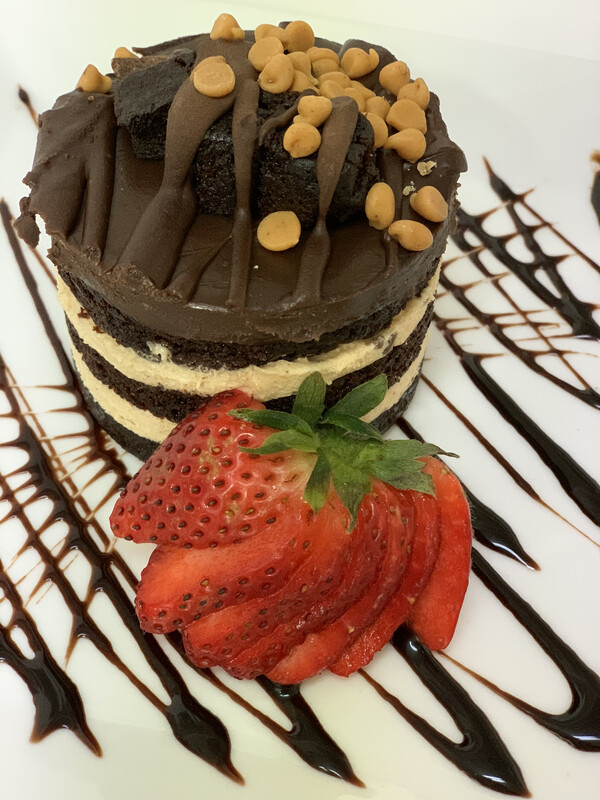 Chocolate Peanut Butter Explosion Mousse Cake