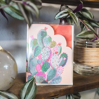 Pink Cacti Card