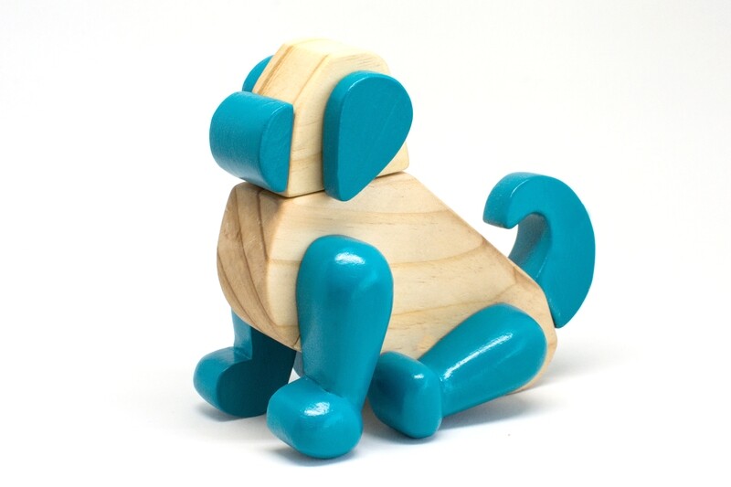 Perrito Pipo Puj - Runa´s Dogs fabricados de madera reciclada