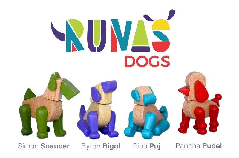Perrito Pipo Puj - Runa´s Dogs fabricados de madera reciclada