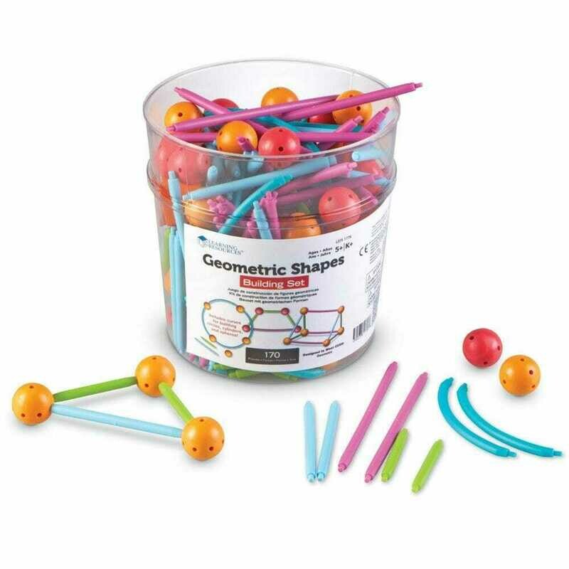 Construcción de formas geométricas 170 piezas - Geometric Shapes Building Set