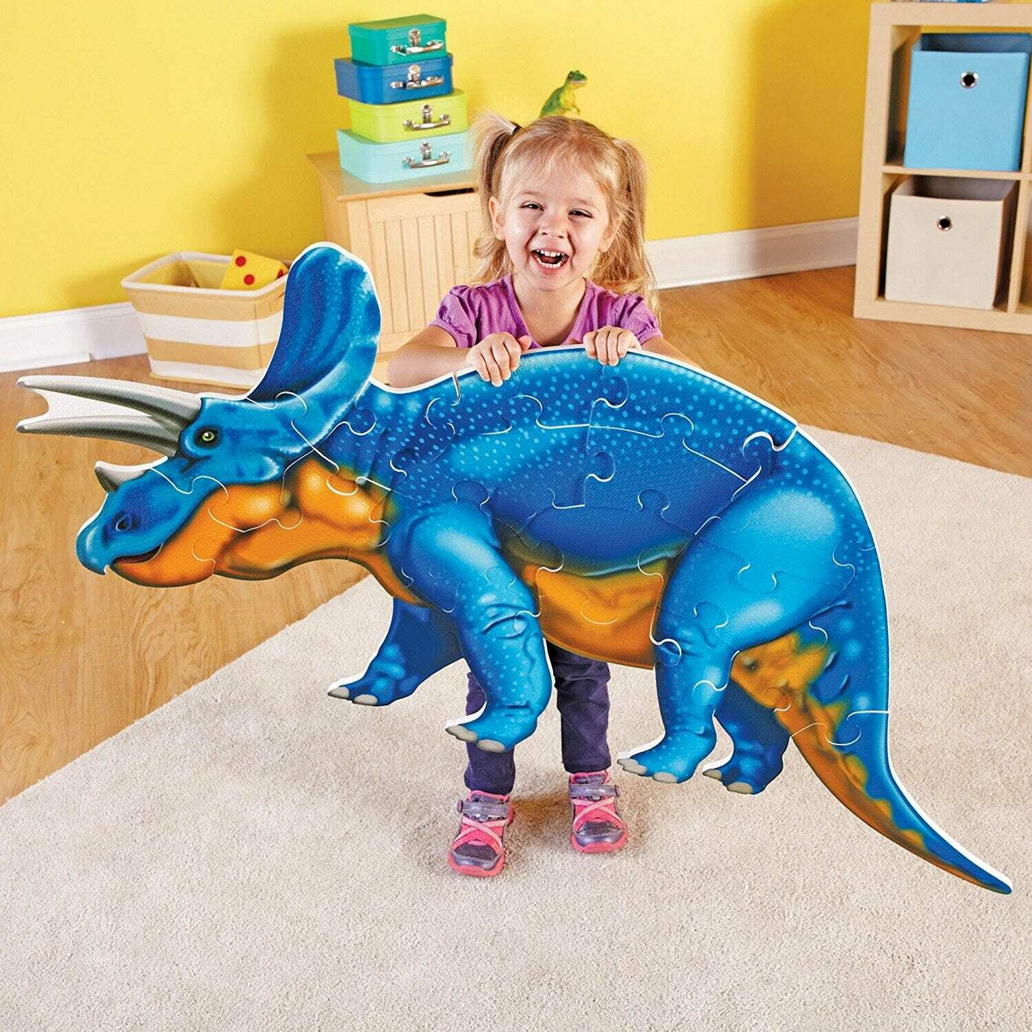 Rompecabezas Jumbo Triceratops - Jumbo Dinosaur Floor Puzzle Triceratops