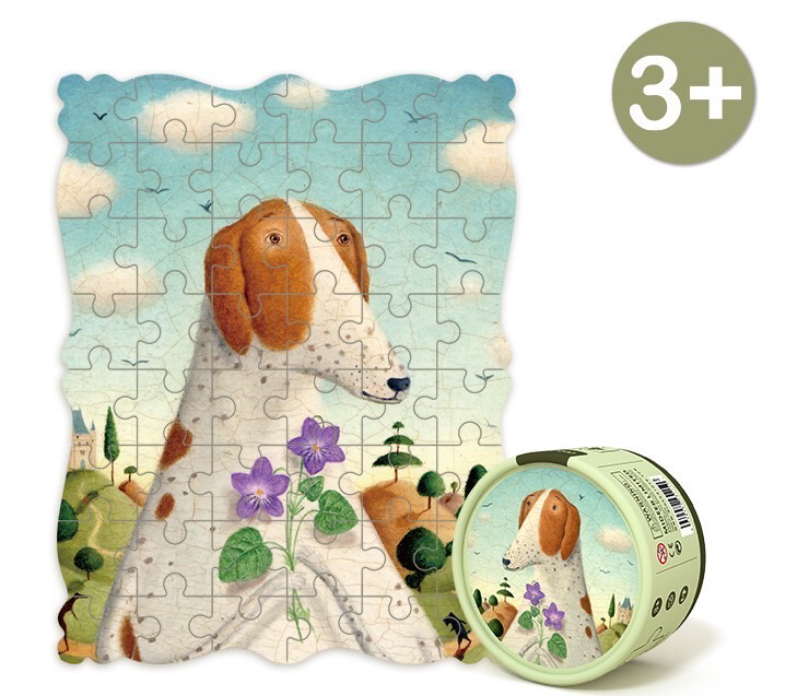 Rompecabezas perrito Dog Violets
