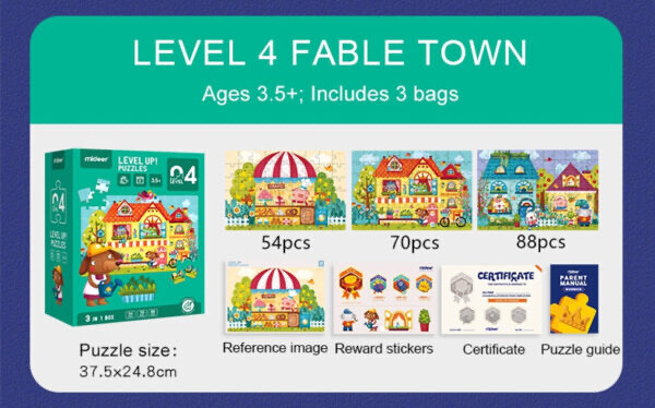 Rompecabezas Level Up 4, estilos de casas/viviendas