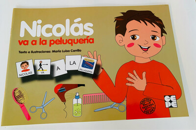 Colección Pictogramas, cuento: Nicolás va a la peluquería