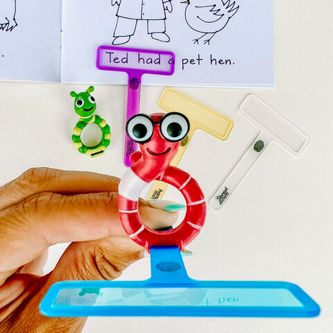 FingerFocus Highlighter Follow Along Friends- Set de resaltadores de dedos con muñequitos