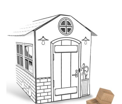 Casita de Carton para armar y pintar