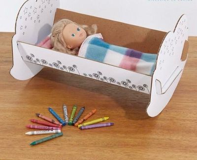 Cuna de Carton para armar y pintar