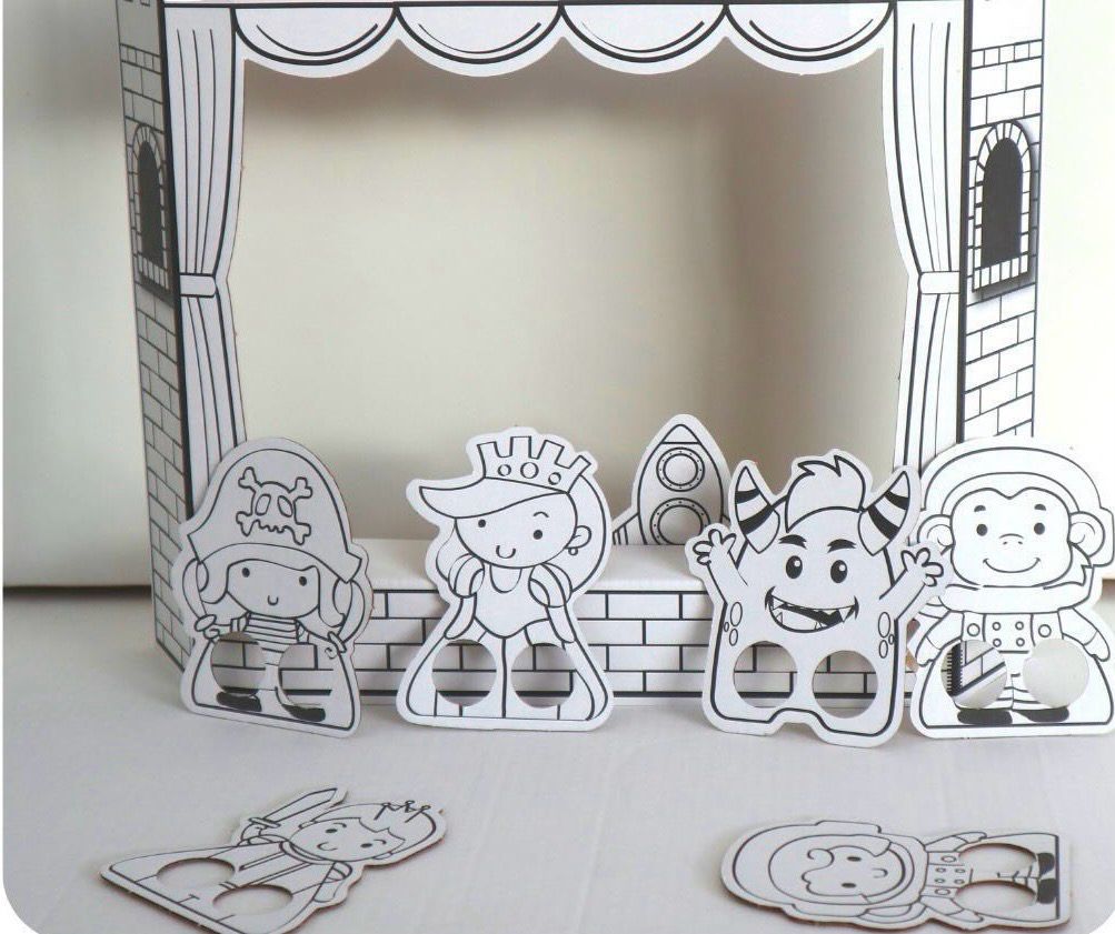 Teatrino de dedos de carton