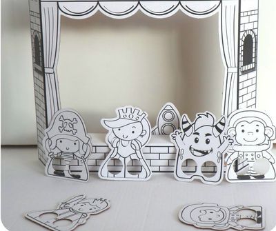 Teatrino de dedos de carton