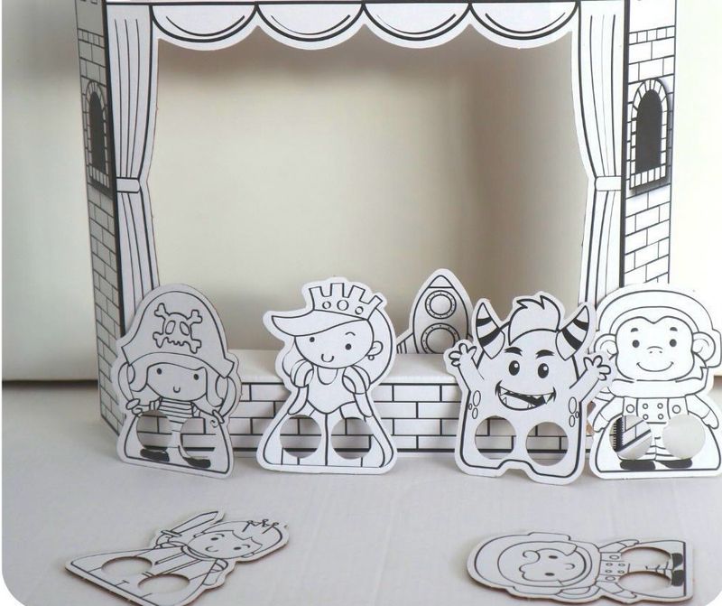 Teatrino de dedos de carton