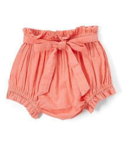 Yo Baby Bloomer Diaper Cover - Coral with Tie