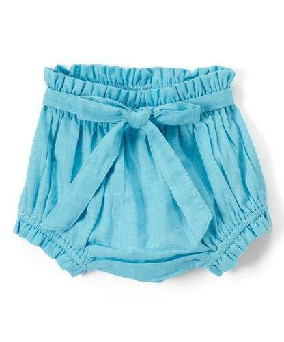 Yo Baby Bloomer Diaper Cover - Bright Blue with Tie