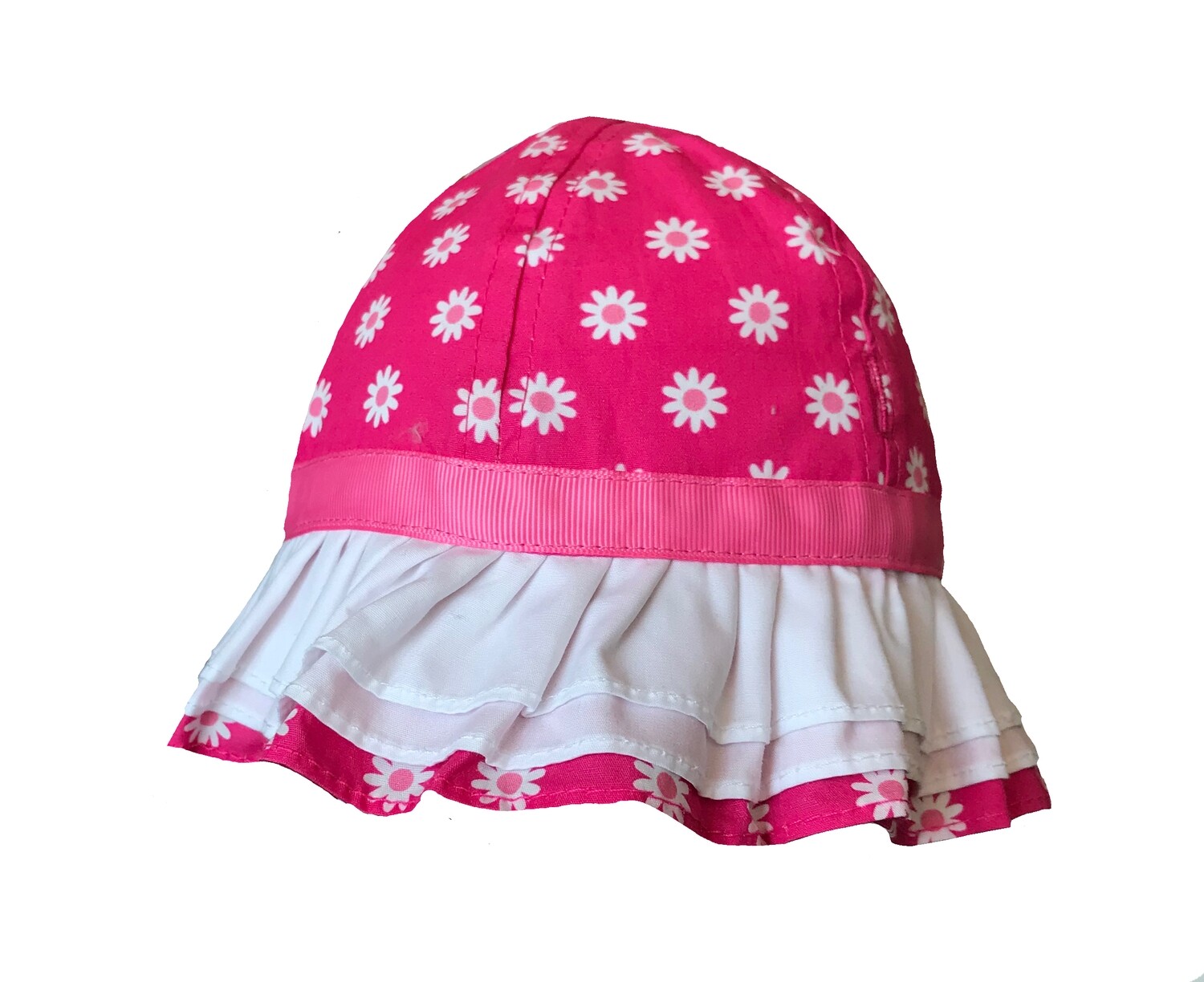 Wee Ones Pink Flowers Sunhat (Tie Strap) Sun Hat