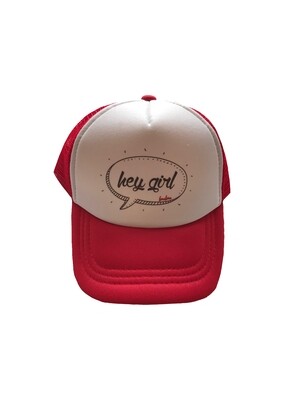 Bubu "Hey Girl" Trucker Hat - Red