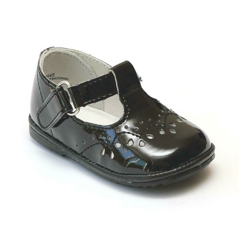 Angel Baby Shoes Patent Black Mary Jane