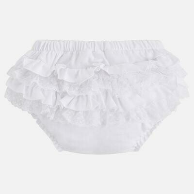 Mayoral Bloomers - White Lace Ruffles