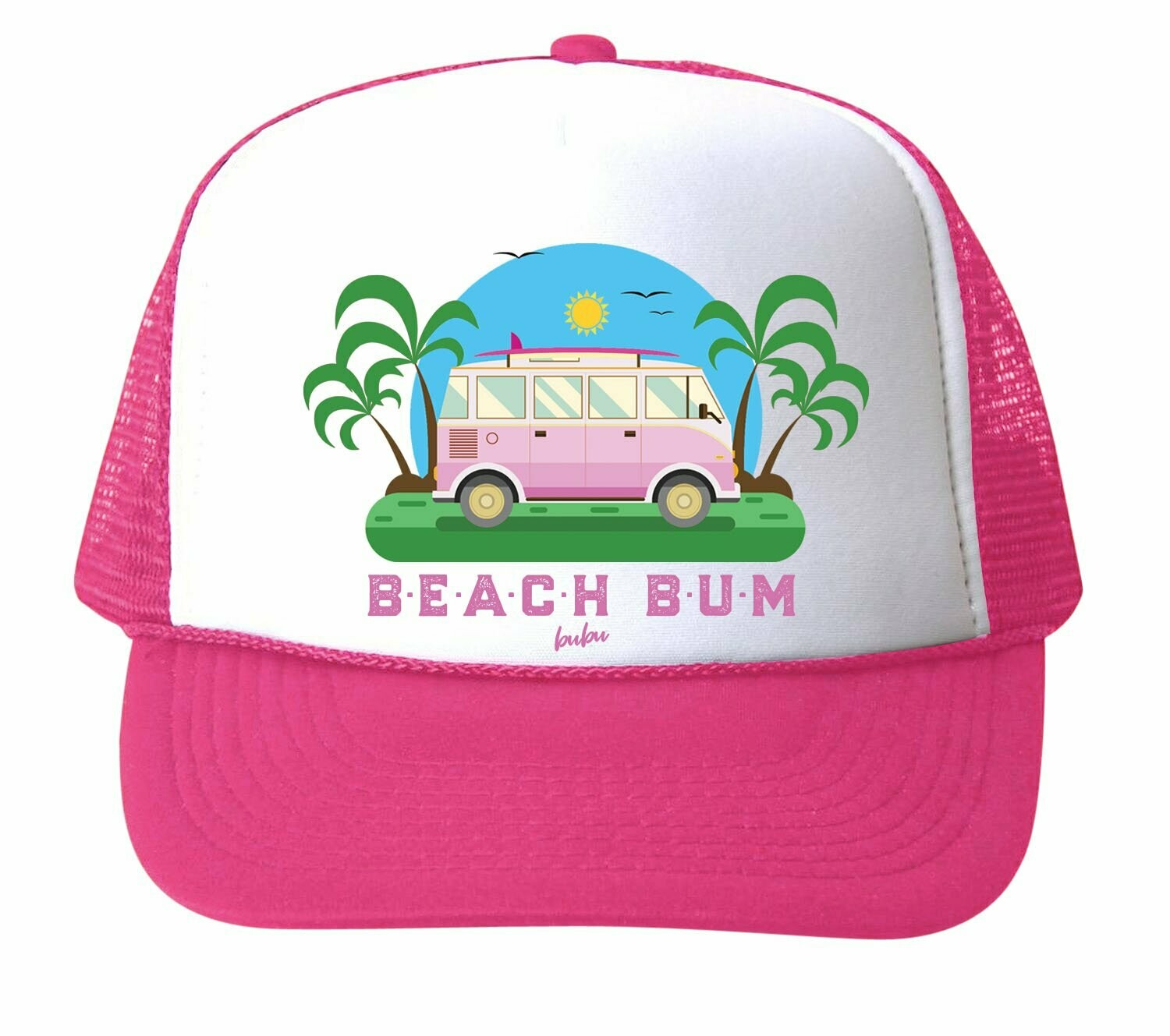 Bubu "Beach Bum" Trucker Hat - Pink