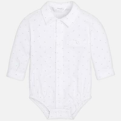white button up onesie