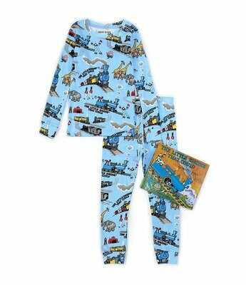 Books to Bed "The Little Engine That Could" Pajama Set with Book