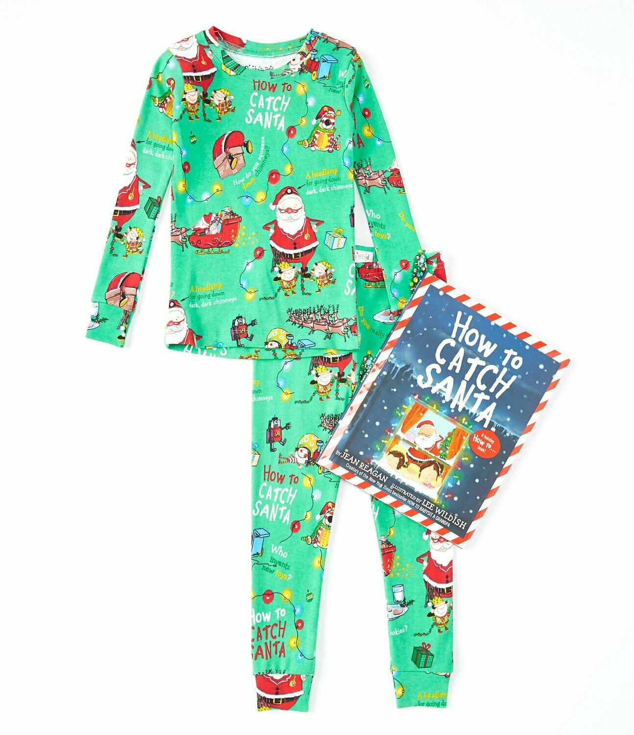 Books to Bed "How to Catch Santa" Pajama Set with Book