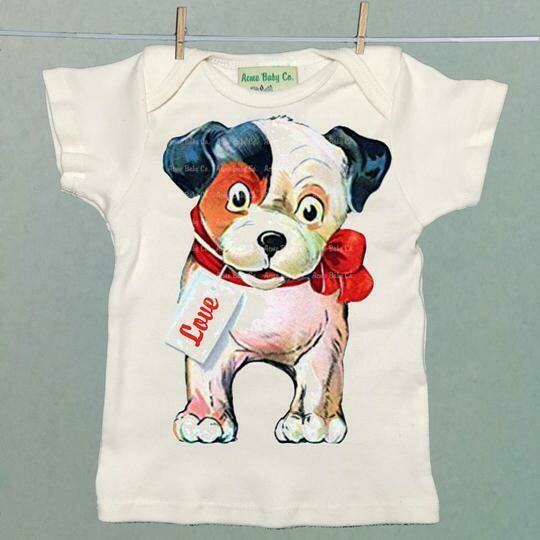 Acme Baby Co. - Puppy Love Valentine Organic Baby Shirt