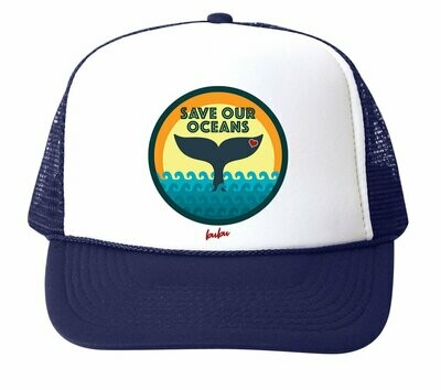 Bubu "Save Our Oceans" Trucker Hat - Navy