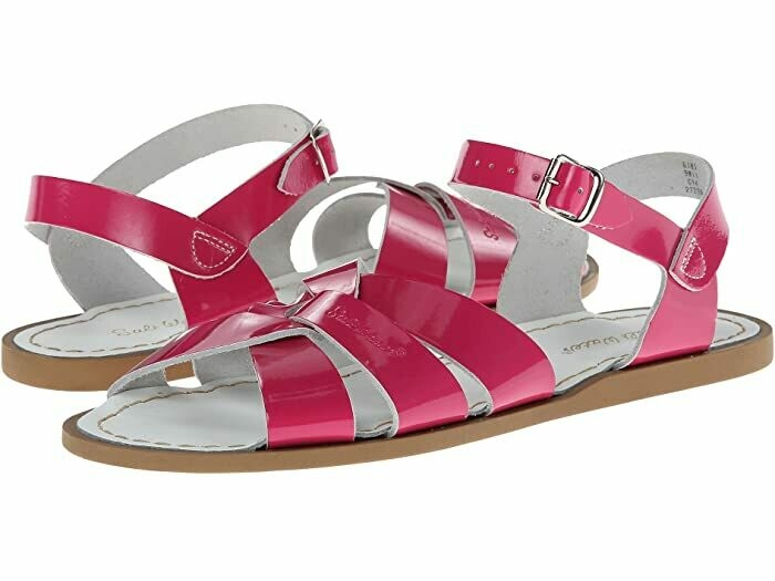Salt Water Sandals Leather Water Safe Sandals - Shiny Fuchsia