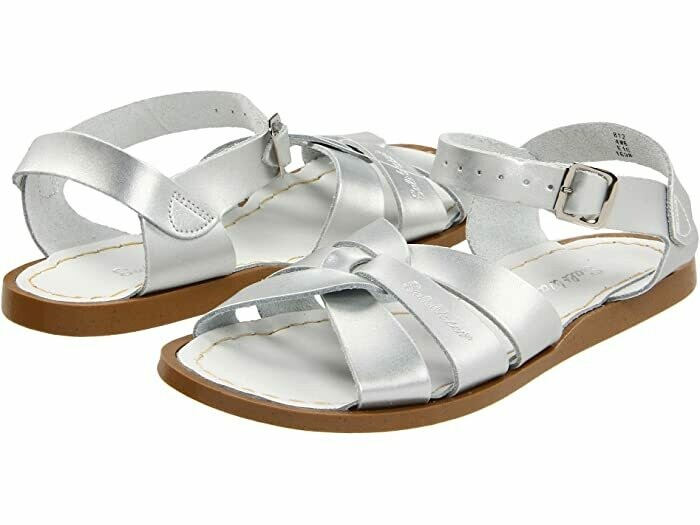 Salt Water sandals Leather Water Safe Sandals - Silver