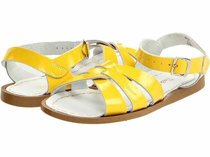 Salt Water Sandals Leather Water Safe Sandals - Shiny Yellow