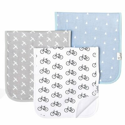 Copper Pearl Baby Burp Cloths 3 Pack - Cruise