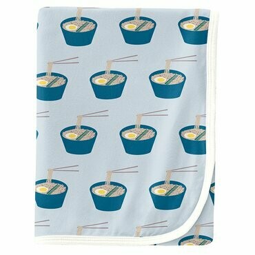 Kickee Pants Print Swaddling Blanket - Illusion Blue Ramen
