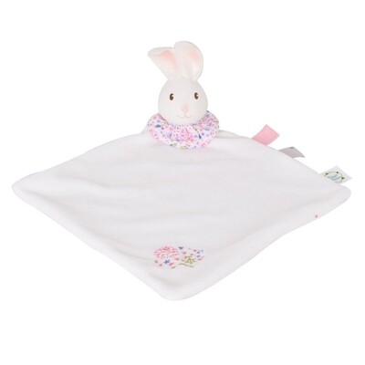 Tikiri Havah the bunny Lovey with Natural Rubber Teether Head