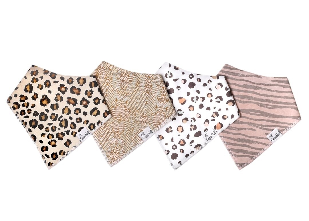 Copper Pearl Baby Bandana Bib Set of 4 - Zara