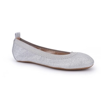 Yosi Samra Miss Samara Silver Glitter Ballet Flats