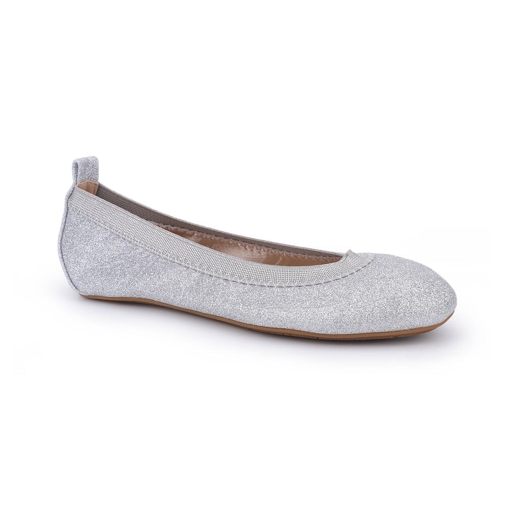 Yosi Samra Miss Samara Silver Glitter Ballet Flats