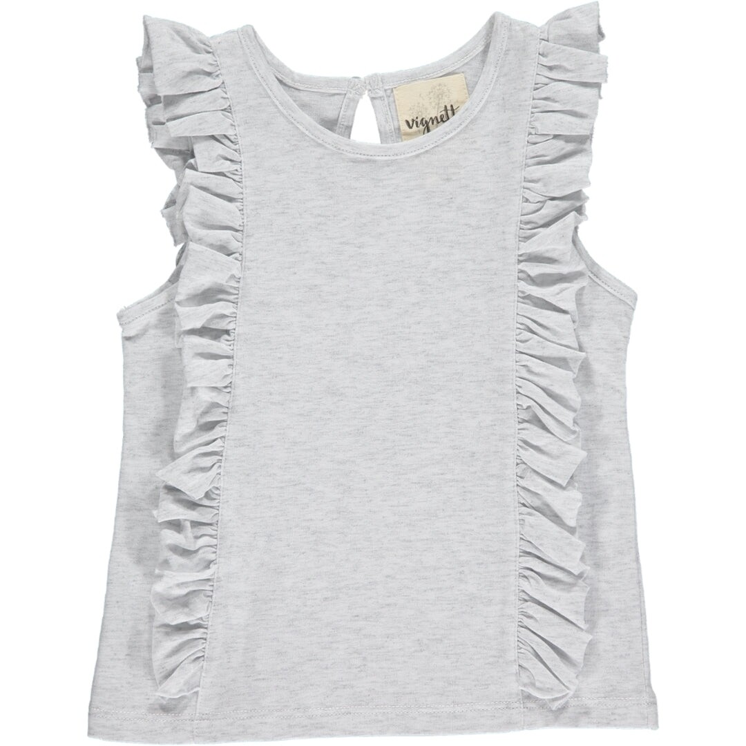 Vignette Pippin ruffle tank-grey