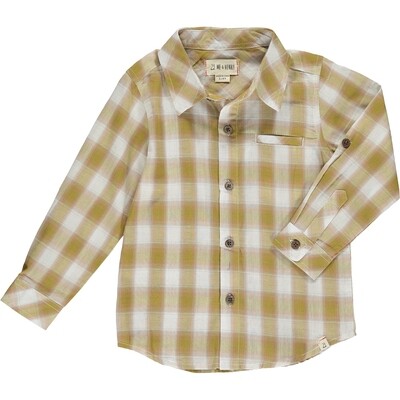 Me &amp; Henry Atwood woven shirt-mustard/beige